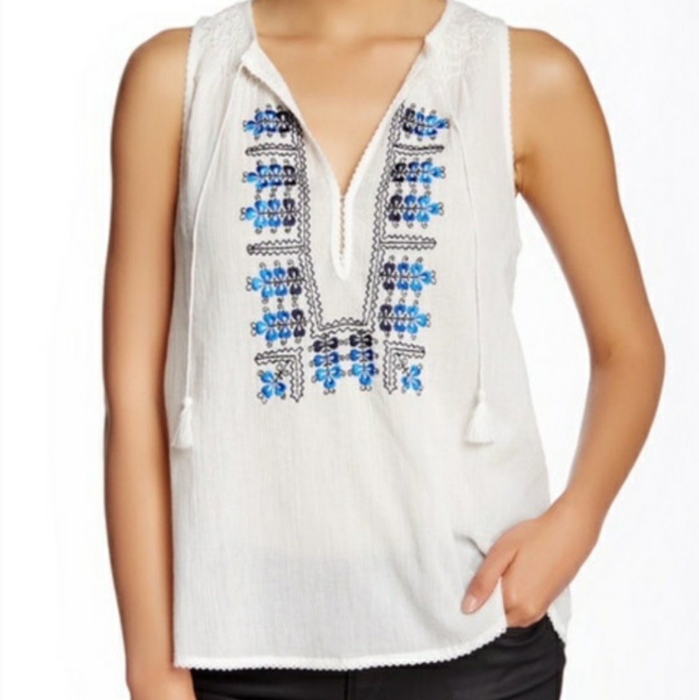 Joie Embroidered Tank Sz. S